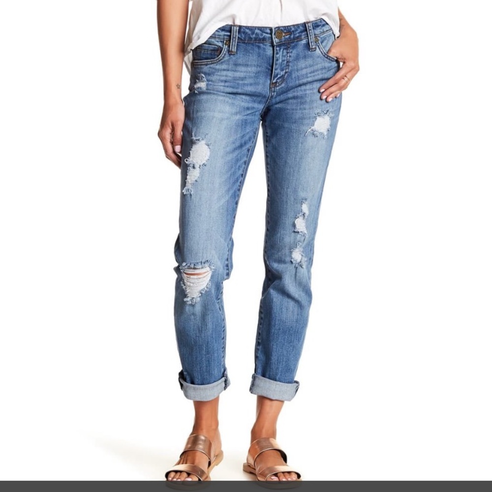 Kut From the Kloth distressed Katy boyfriend jeans